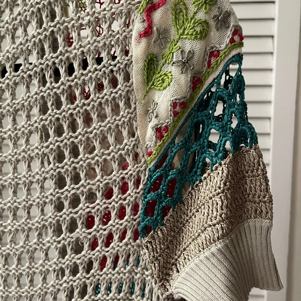 Nanette Lepore Multicolor Crochet Cardigan - Picture 8 of 9